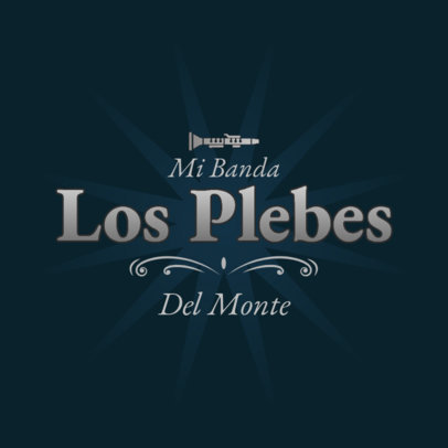 Logo Creator Featuring a Music Instrument for a Norteno Band 6206b