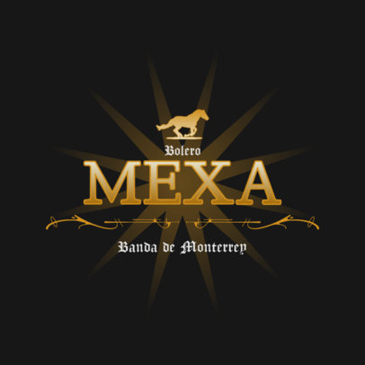 Norteno Music Band Logo Generator with a Stallion Graphic