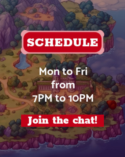 Twitch Info Panel Template With Graphics Inspired by Dragon Quest and a Game Schedule 5825n-6078