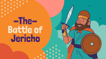 YouTube Thumbnail Maker for a Kids' Biblical Stories Channel With an Illustration 