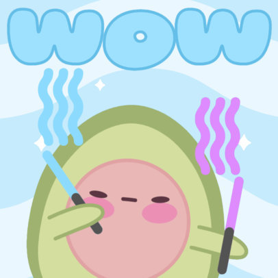 Twitch Emote Design Generator with a Cartoonish Avocado Character 6077f