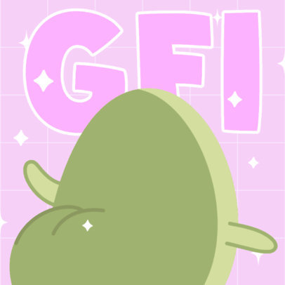 Twitch Emote Design Maker Featuring a Sassy Avocado Cartoon 6077e