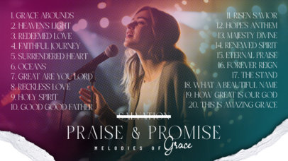 YouTube Thumbnail Template Featuring a Gospel Songs Playlist 