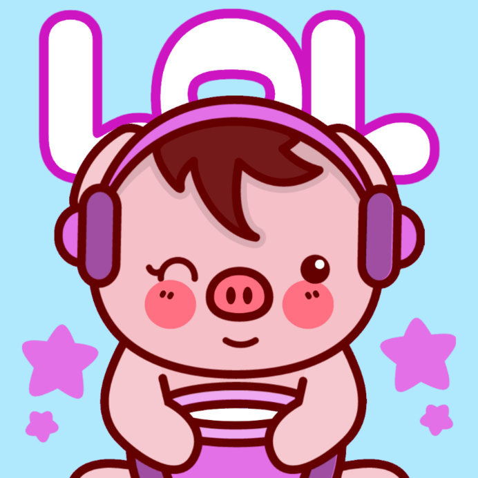 Placeit - Twitch Emote Design Template with an Adorable Piggie Illustration
