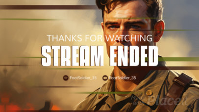 Twitch Screen Video Generator for Veterans Day Featuring a Stream-Ended Message