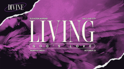 YouTube Thumbnail Maker for a Christian Church's Worship Night