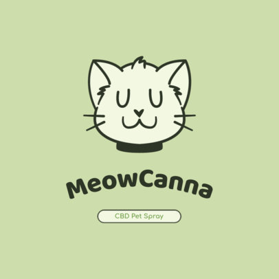 Logo Generator for a CBD Pet Spray Brand With a Cat Graphic