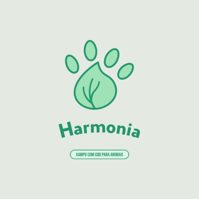 Online Logo Template for a CBD Pet Shampoo With an Illustrated Paw
