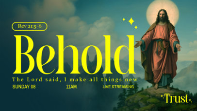 YouTube Thumbnail Maker Featuring a Jesus Graphic for a Christian Channel