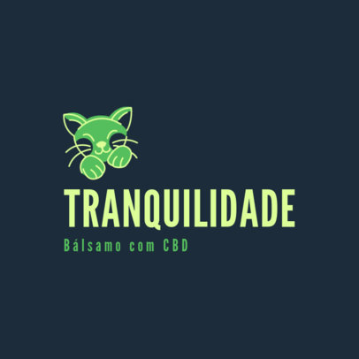 Online Logo Generator for a CBD Pet Spray with a Dog Face Illustration