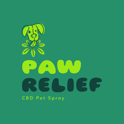 CBD Pet Oil Brand Logo Creator Featuring a Cute Kitten Illustration