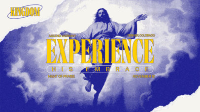 YouTube Thumbnail Generator with an Illustration of Jesus for a Church Vlog