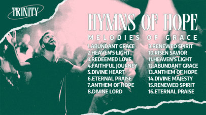 YouTube Thumbnail Generator Featuring a Playlist With Christian Songs