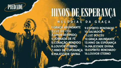 Music-Themed YouTube Thumbnail Template for Christian Songs