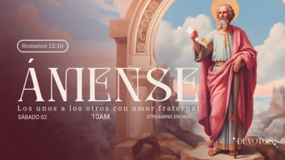 Modern YouTube Thumbnail Template Featuring a Worship Streaming Vlog