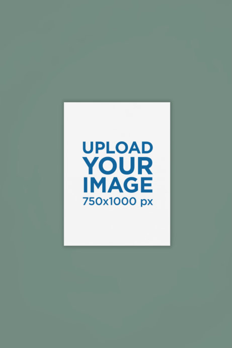 Art Print Mockup Featuring a Customizable Backdrop