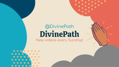 YouTube Banner Generator for a Children's Christian Channel Featuring a Praying Graphic 6069a