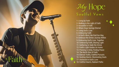 YouTube Thumbnail Template for a Faith-Themed Music Channel