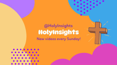 YouTube Banner Creator for a Children's Bible Stories Channel With a Cross Graphic