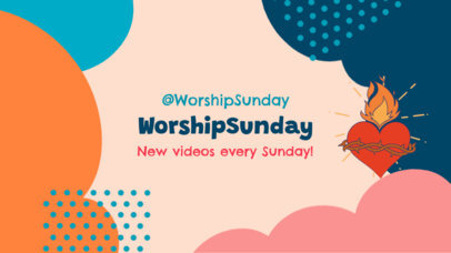 YouTube Banner Template for a Worship and Christian Channel for Kids 6069c