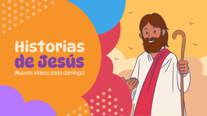 YouTube Thumbnail Creator for a Children's Jesus Stories Channel