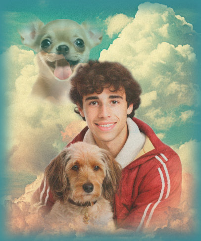 T-Shirt Design Maker Featuring a Classic Dog's Portrait