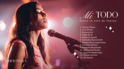 Modern YouTube Thumbnail Template Featuring a Worship Music Streaming Vlog