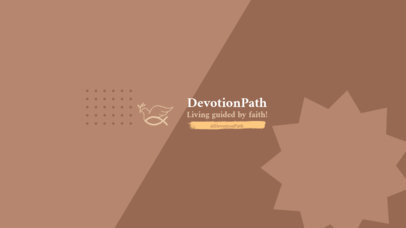 YouTube Banner Template with a Cross Graphic for a Christian Channel 6071a