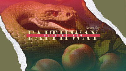 YouTube Banner Maker with a Snake Picture for a Modern Church Channel 6722a