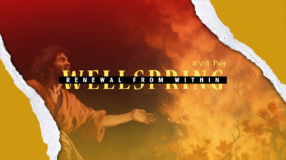 YouTube Banner Creator for a Church with a Ripped Paper Texture Unveiling a Picture 6722b