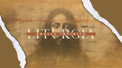 YouTube Banner Maker Featuring an Illustrated Jesus for a Gospel Music Channel 6722e