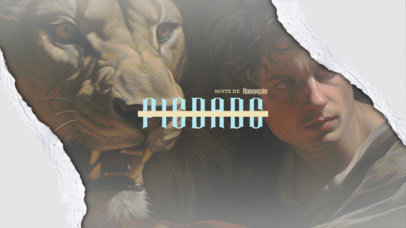 YouTube Banner Creator with an Illustrated Lion for a Christian Worship Channel 6722f