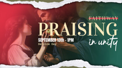 YouTube Thumbnail Maker for a Christian Service Sunday Live Stream