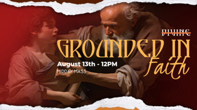 YouTube Thumbnail Generator for a Catholic Midday Mass Live Stream