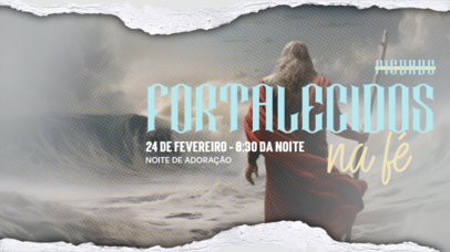 YouTube Thumbnail Creator for a Worship Night Event Live Stream