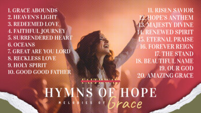 YouTube Thumbnail Maker with a Singer Picture and a List of Gospel Songs