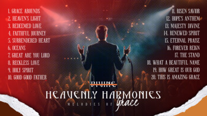 YouTube Thumbnail Generator Featuring a List of Gospel Songs 