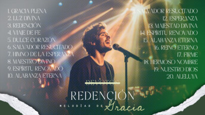 YouTube Thumbnail Template Featuring a Gospel Album Tracklist