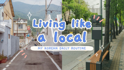 YouTube Thumbnail Maker for a Living in Korea Vlog