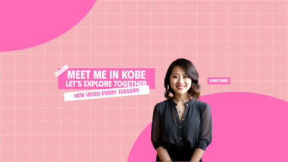 YouTube Banner Maker for a Travel Japanese Vlogger
