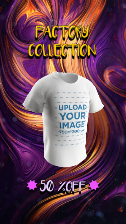 3D T-Shirt Video With a Style Inspired by Wonka