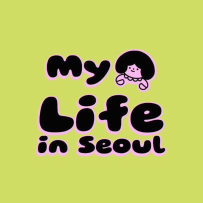 Online Logo Template for a Travel Vlogger with a Cartoonish Character