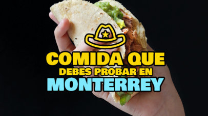 YouTube Thumbnail Maker with a Mexican Taco for a Foodie Vlog