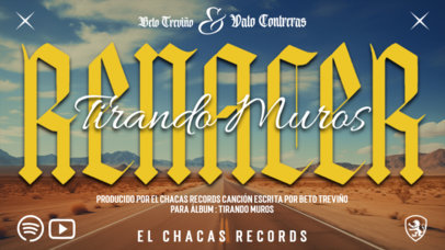 YouTube Thumbnail Maker to Promote a Mexican Norteno Music Singer