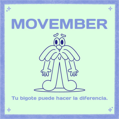 Movember Instagram Post Maker for Men's Mental Health Awareness