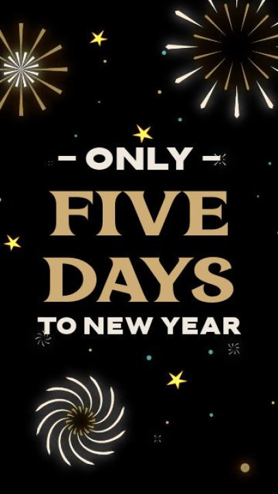 Instagram Story Video Maker with Animated Firework Graphics for a NYE Countdown 7419