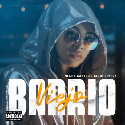 Album Cover Maker for a Mexican Singer Featuring a Parental Advisory Warning 6736