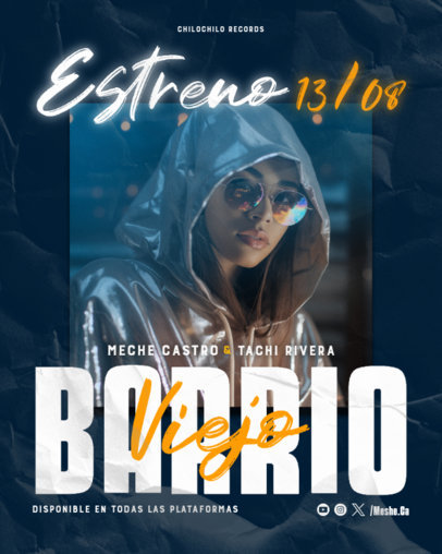 Instagram Post Maker to Promote a Mexican Urban Artist's Album Release