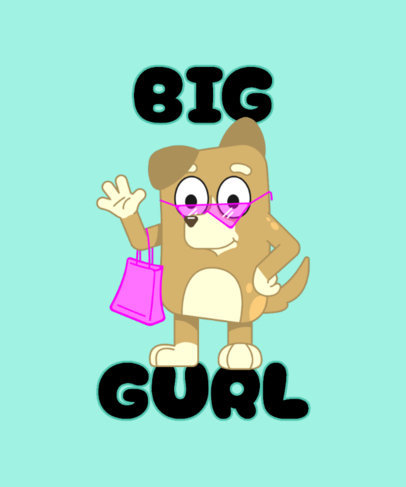 Illustrated T-Shirt Design Generator Featuring a Bluey-Inspired Theme