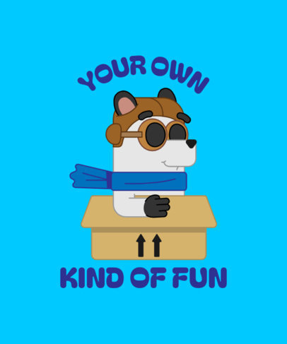 Quote T-Shirt Design Template With a Graphic Inspired by Bluey 5947h-6094